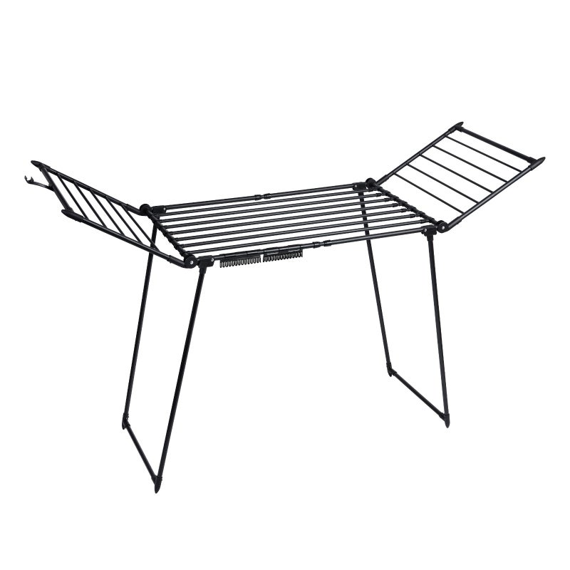 HOMEPRO Vento 27M Expandable Cloth Dryer BLACK - Wide Carbon Steel Laundry Rack - Heavy Duty with Powder Coating Rust proof Laundry Drying Rack for Indoor and Outdoor